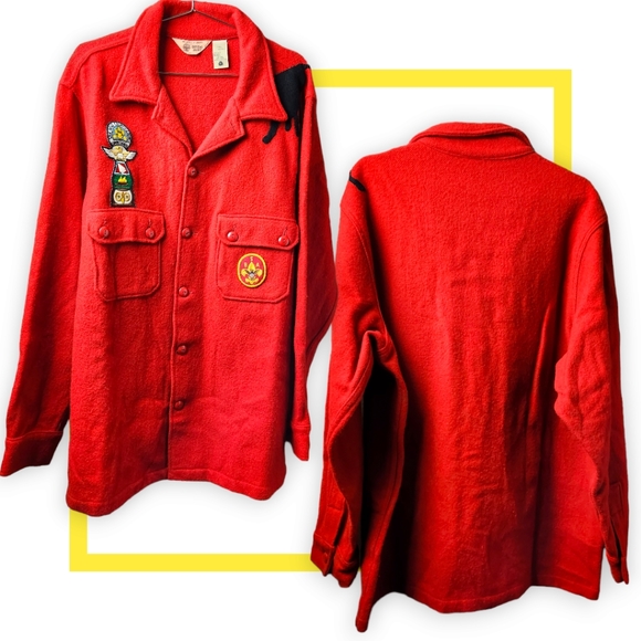 Vintage Jackets & Coats Vintage 6s Boy Scouts Of America Red Wool